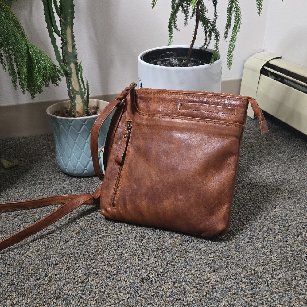 Vintage Style, Crossbody Leather Messenger Bag